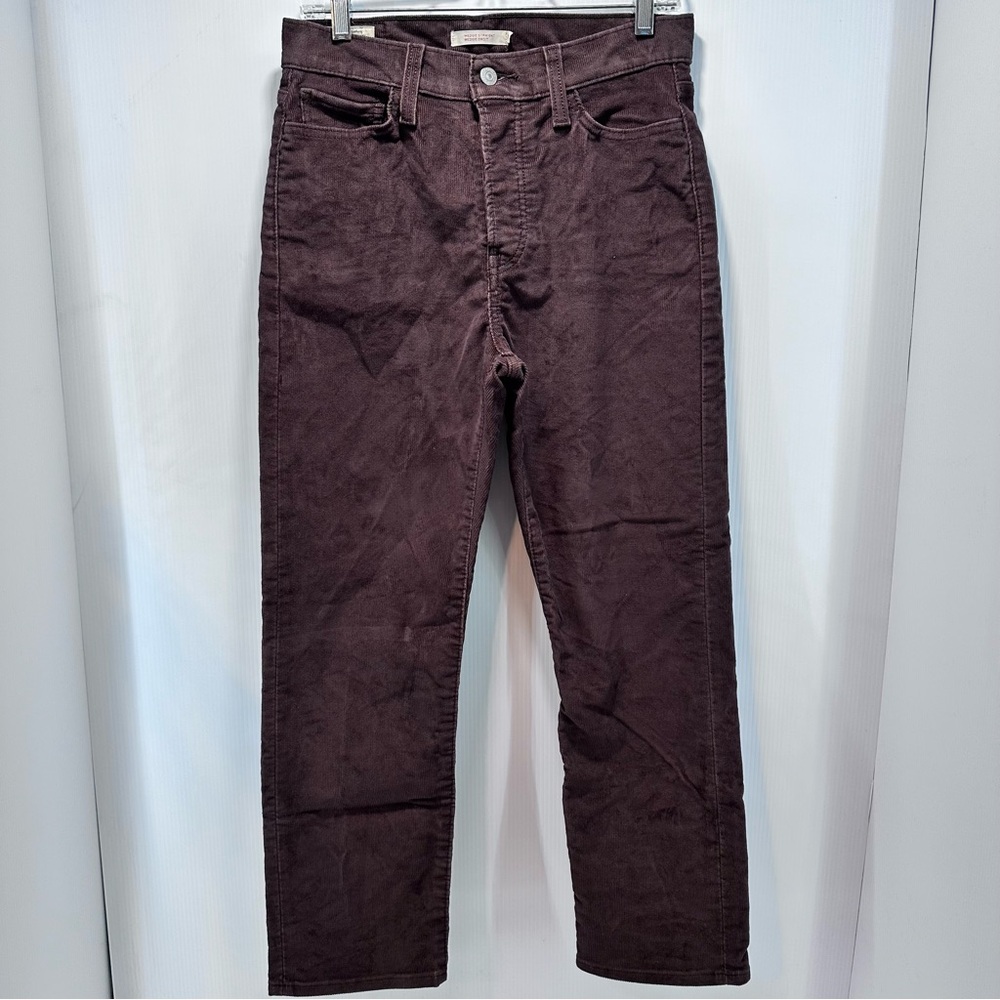 Levis Pants Womens 25 Brown Corduroy Wedgie Straight Button Fly Retro Y2K Preppy